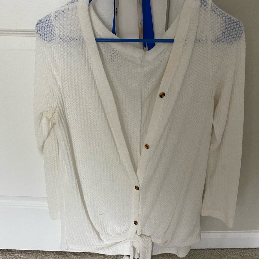 Waffle cardigan